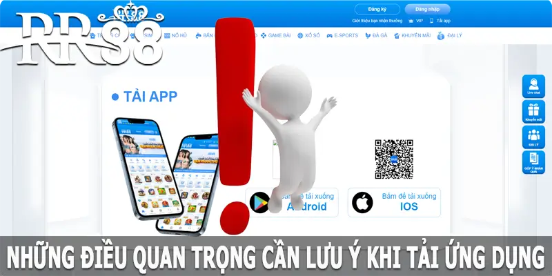 Những điều quan trọng cần chú ý khi tải ứng dụng RR88