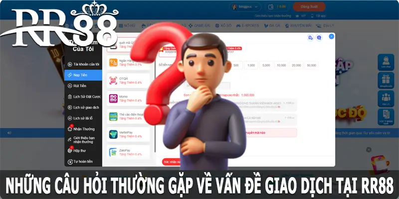 Những câu hỏi thường gặp tại RR88 về giao dịch